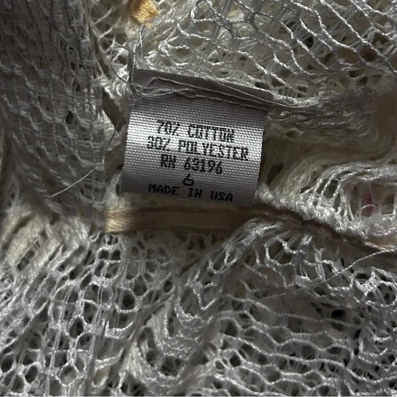 Vintage (1960’s) USA ~ Size 6 ~ Net Floral Lace Edwardian Embroidery Sexy Dress - Picture 16 of 16